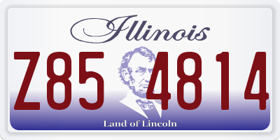 IL license plate Z854814