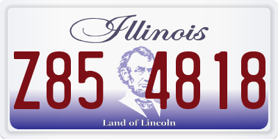 IL license plate Z854818