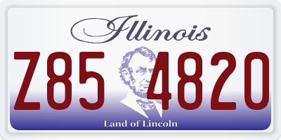 IL license plate Z854820