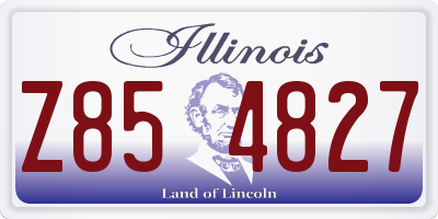 IL license plate Z854827