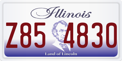 IL license plate Z854830