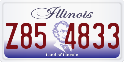 IL license plate Z854833