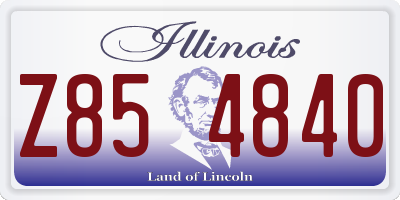 IL license plate Z854840