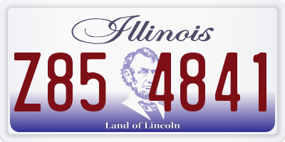 IL license plate Z854841