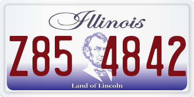 IL license plate Z854842