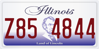 IL license plate Z854844
