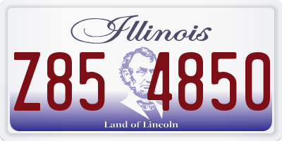 IL license plate Z854850