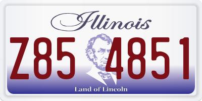 IL license plate Z854851