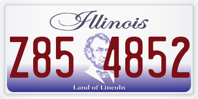 IL license plate Z854852