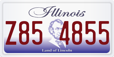 IL license plate Z854855
