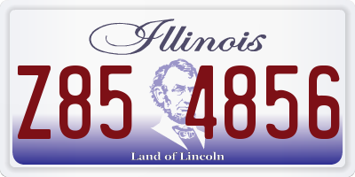 IL license plate Z854856