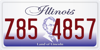 IL license plate Z854857