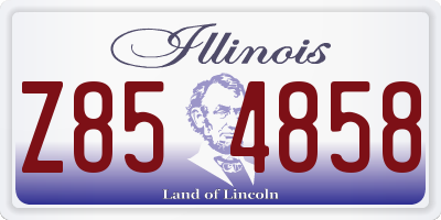IL license plate Z854858