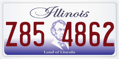 IL license plate Z854862
