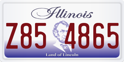 IL license plate Z854865