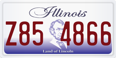 IL license plate Z854866