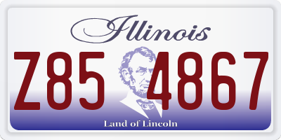 IL license plate Z854867