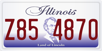 IL license plate Z854870