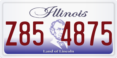 IL license plate Z854875