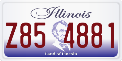 IL license plate Z854881