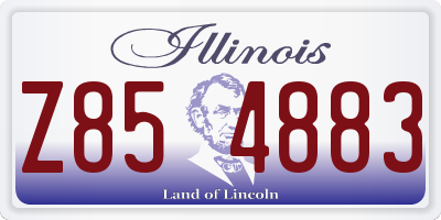 IL license plate Z854883