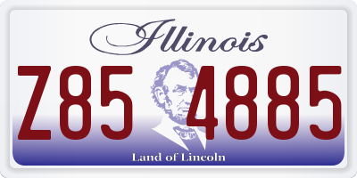 IL license plate Z854885
