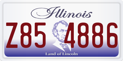 IL license plate Z854886