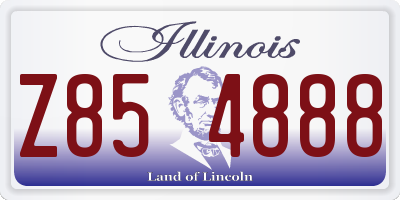 IL license plate Z854888