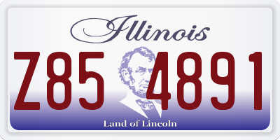 IL license plate Z854891