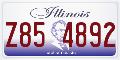 IL license plate Z854892