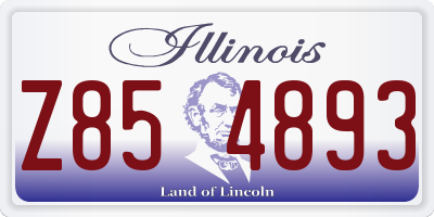 IL license plate Z854893