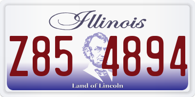 IL license plate Z854894