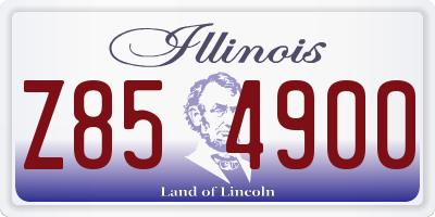 IL license plate Z854900