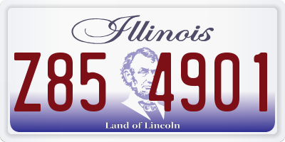 IL license plate Z854901