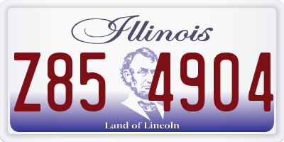 IL license plate Z854904