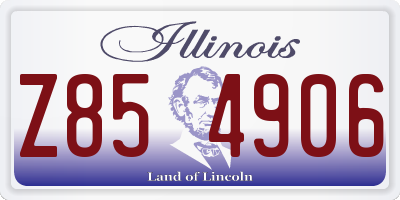 IL license plate Z854906