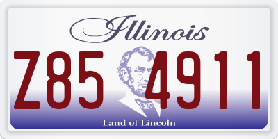 IL license plate Z854911