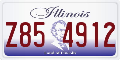 IL license plate Z854912