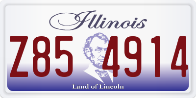 IL license plate Z854914