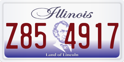 IL license plate Z854917
