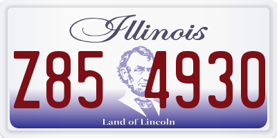 IL license plate Z854930