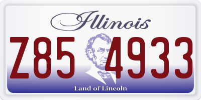 IL license plate Z854933
