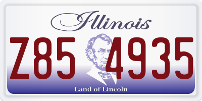 IL license plate Z854935