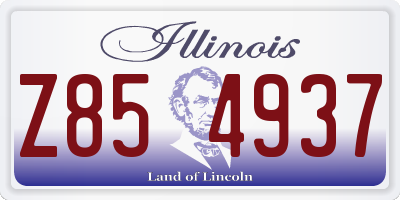IL license plate Z854937