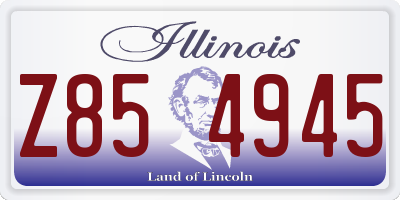 IL license plate Z854945