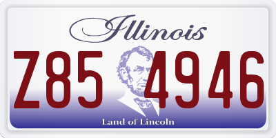 IL license plate Z854946