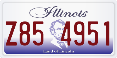 IL license plate Z854951