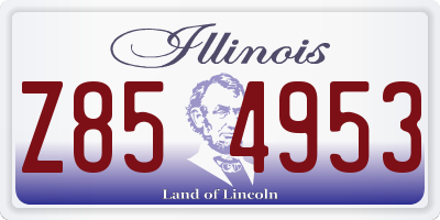 IL license plate Z854953