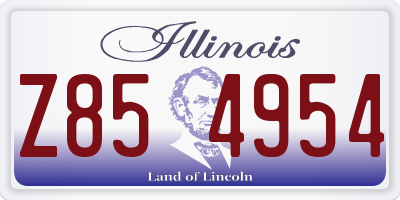 IL license plate Z854954