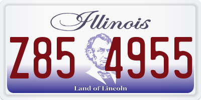 IL license plate Z854955